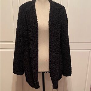 Teddy Coat Soft Curly Lamb Jacket in Black Max Studio